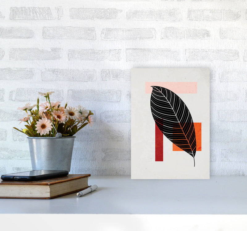 Abstract Leaf Vibe IIII Art Print by Jason Stanley A4 Black Frame