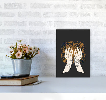 Hand Drawn Spiritual Art Print by Jason Stanley A4 Black Frame