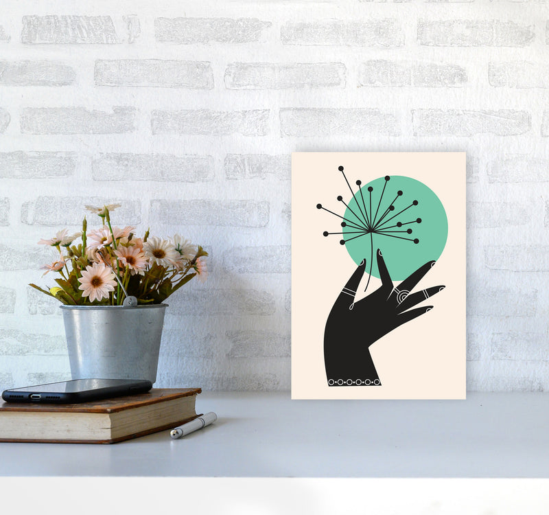 What A Pretty Flower Art Print by Jason Stanley A4 Black Frame