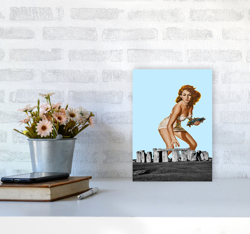 Attack On Stonehenge Art Print by Jason Stanley A4 Black Frame