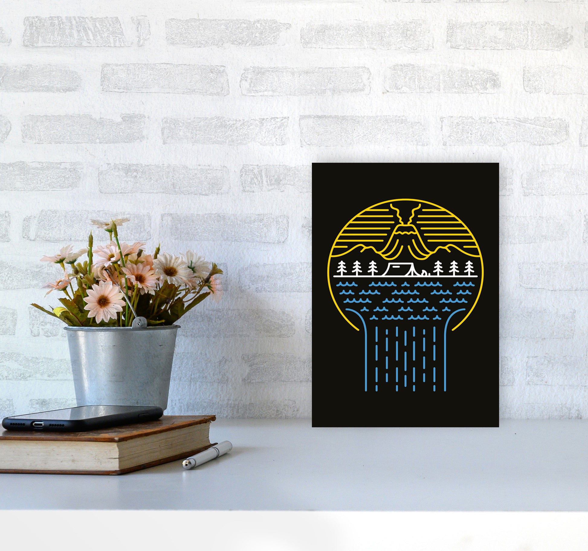 Minimal Nature Vibes Art Print by Jason Stanley A4 Black Frame