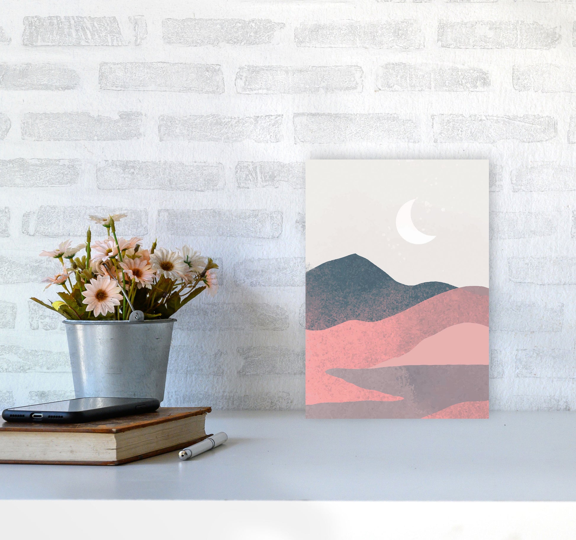 Minimal Landscape 2 Art Print by Jason Stanley A4 Black Frame