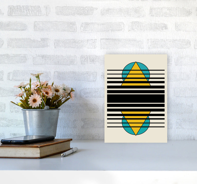 Geometric Suns. IIII Art Print by Jason Stanley A4 Black Frame