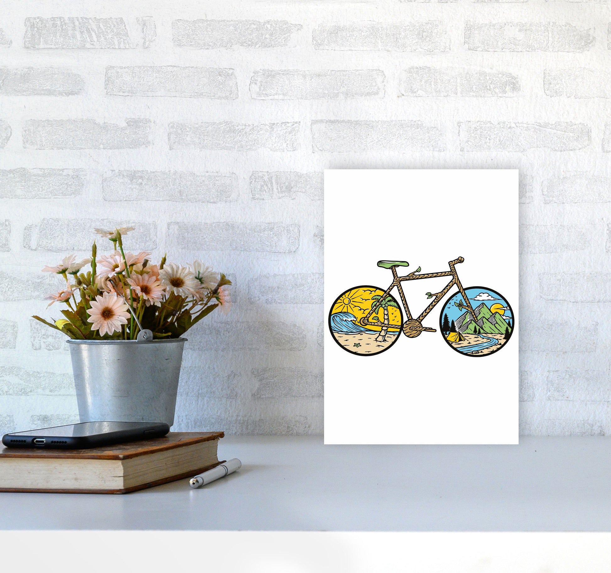 Best Bike Ride Ever Art Print by Jason Stanley A4 Black Frame