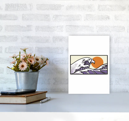 Japanese Wave Vibes Art Print by Jason Stanley A4 Black Frame