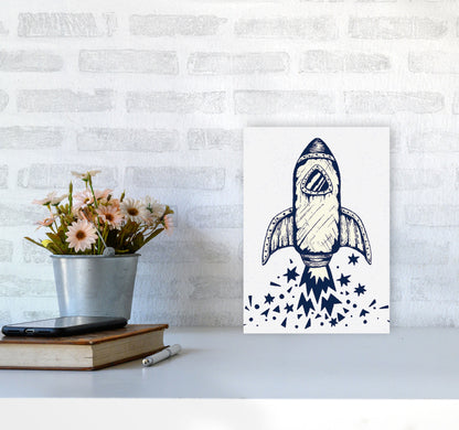 5-4-3-2-1-Blastoff Art Print by Jason Stanley A4 Black Frame
