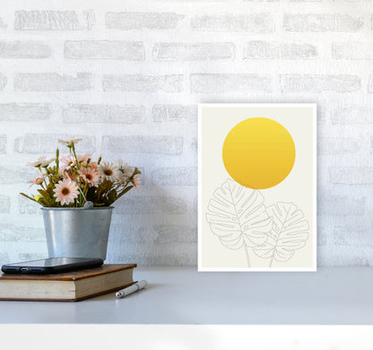 Botanical Yellow 1 Art Print by Jason Stanley A4 Black Frame