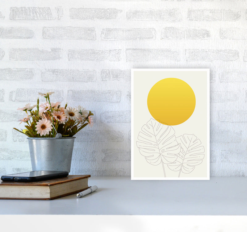 Botanical Yellow 1 Art Print by Jason Stanley A4 Black Frame