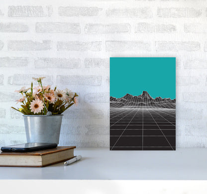 Line Mountains #3 Art Print by Jason Stanley A4 Black Frame