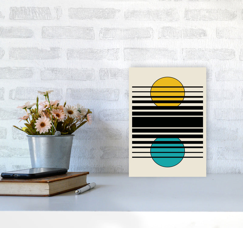 Geometric Suns III Art Print by Jason Stanley A4 Black Frame