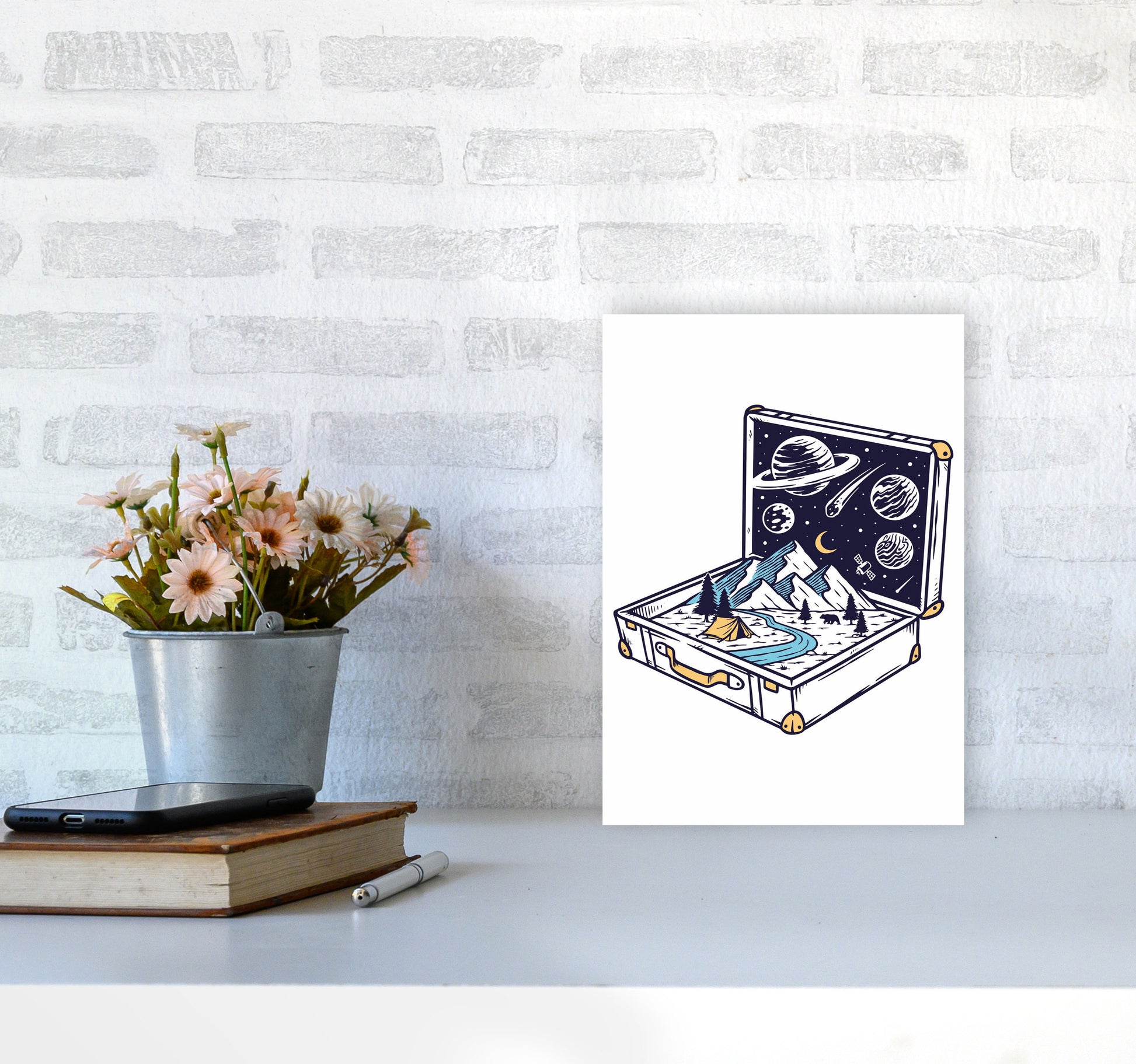 Carry On Carry All Art Print by Jason Stanley A4 Black Frame