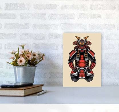Japanese Samurai Art Print by Jason Stanley A4 Black Frame