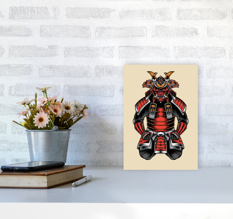 Japanese Samurai Art Print by Jason Stanley A4 Black Frame