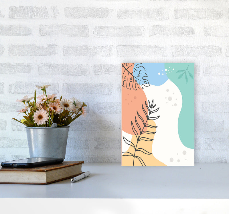 Abstract Leaves II Art Print by Jason Stanley A4 Black Frame