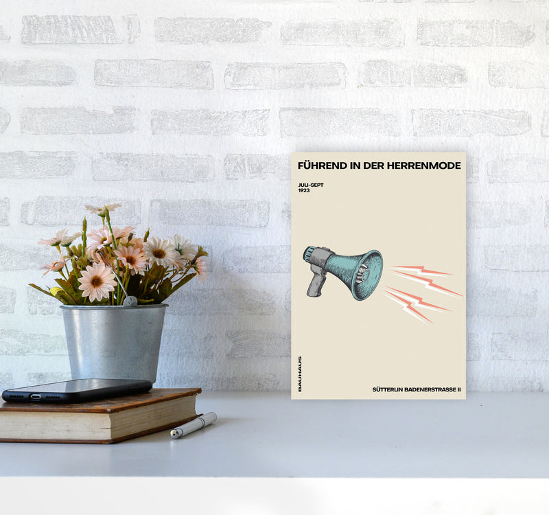 Bauhaus Megaphone Art Print by Jason Stanley A4 Black Frame