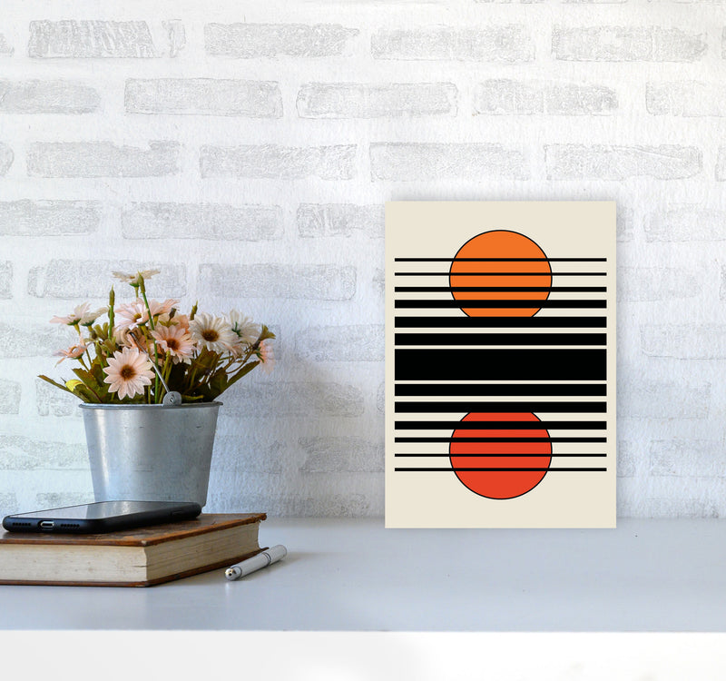 Geometric Suns II Art Print by Jason Stanley A4 Black Frame