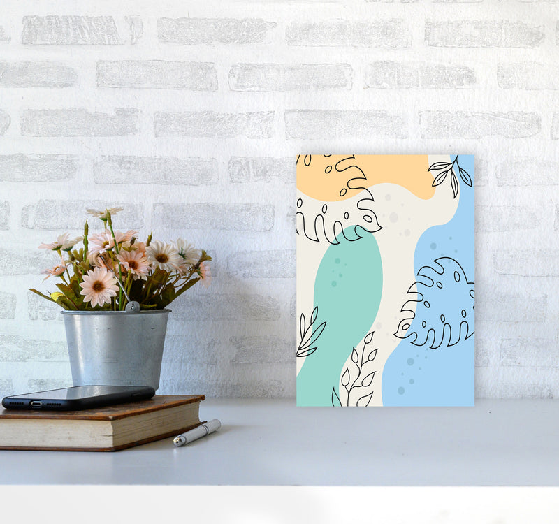 Abstract Leaves I Art Print by Jason Stanley A4 Black Frame