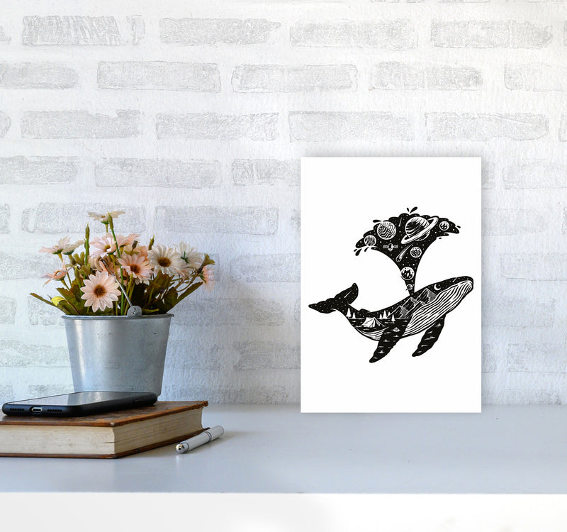 Humpback Universe Art Print by Jason Stanley A4 Black Frame