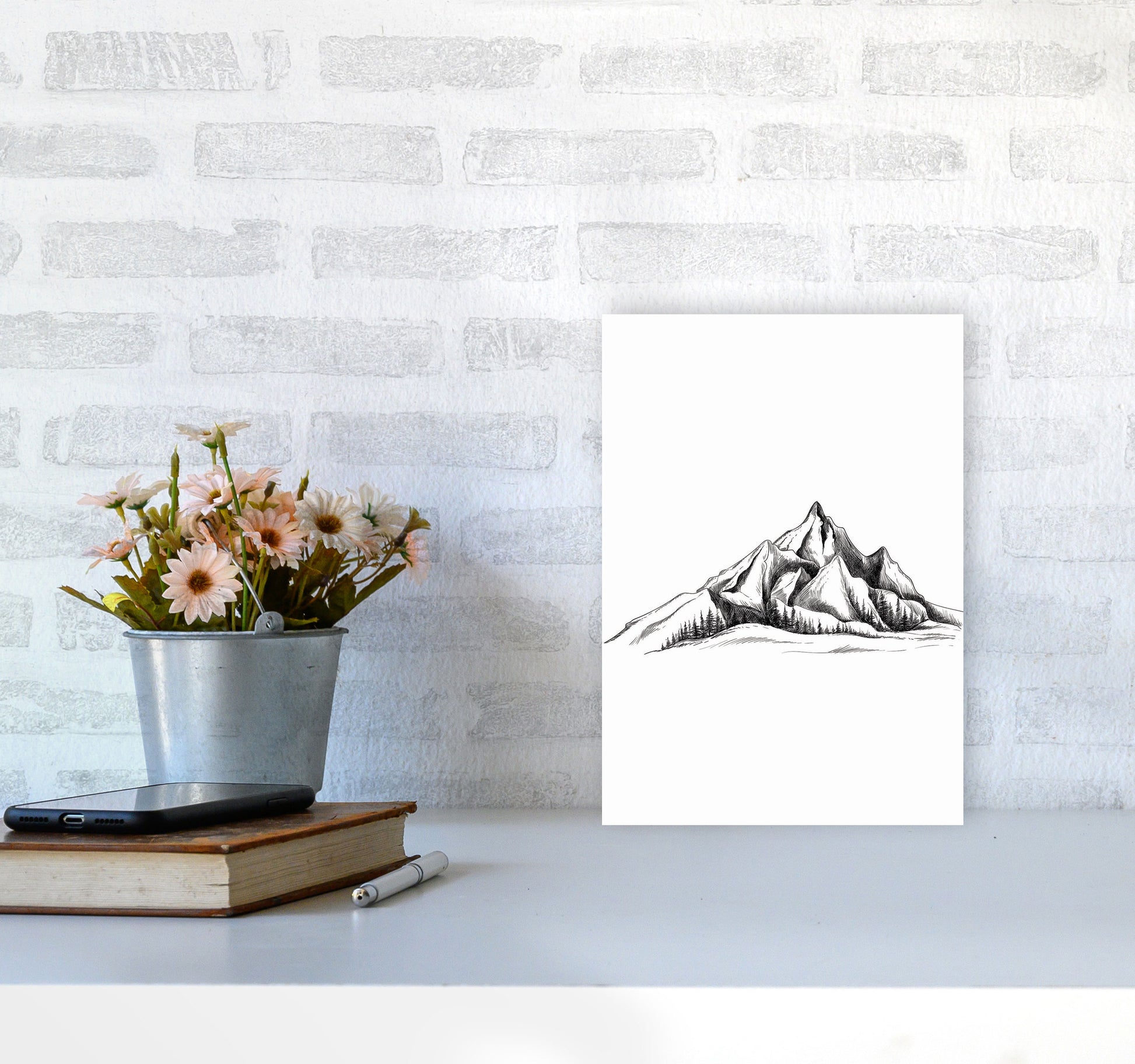To The Mountains Art Print by Jason Stanley A4 Black Frame