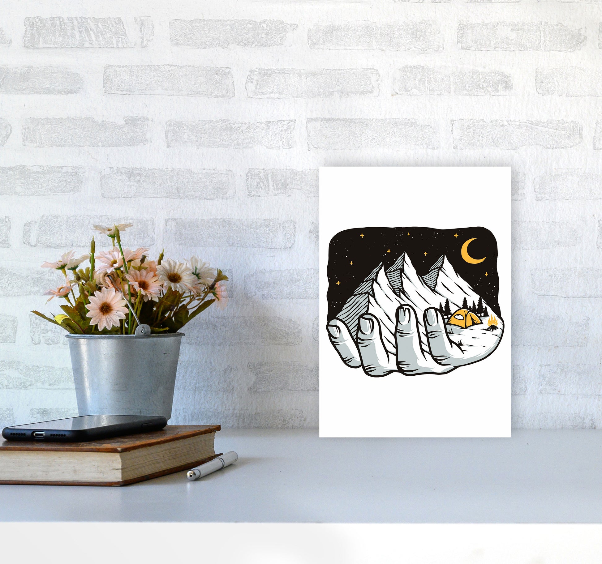 Grab A Handfull Art Print by Jason Stanley A4 Black Frame
