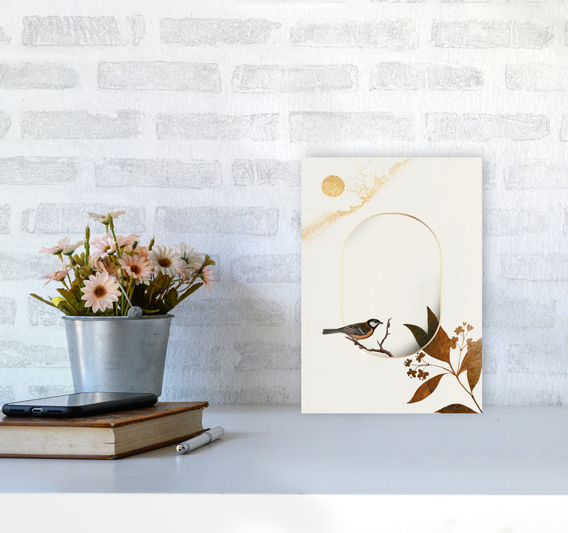 Bird On A Branch Art Print by Jason Stanley A4 Black Frame