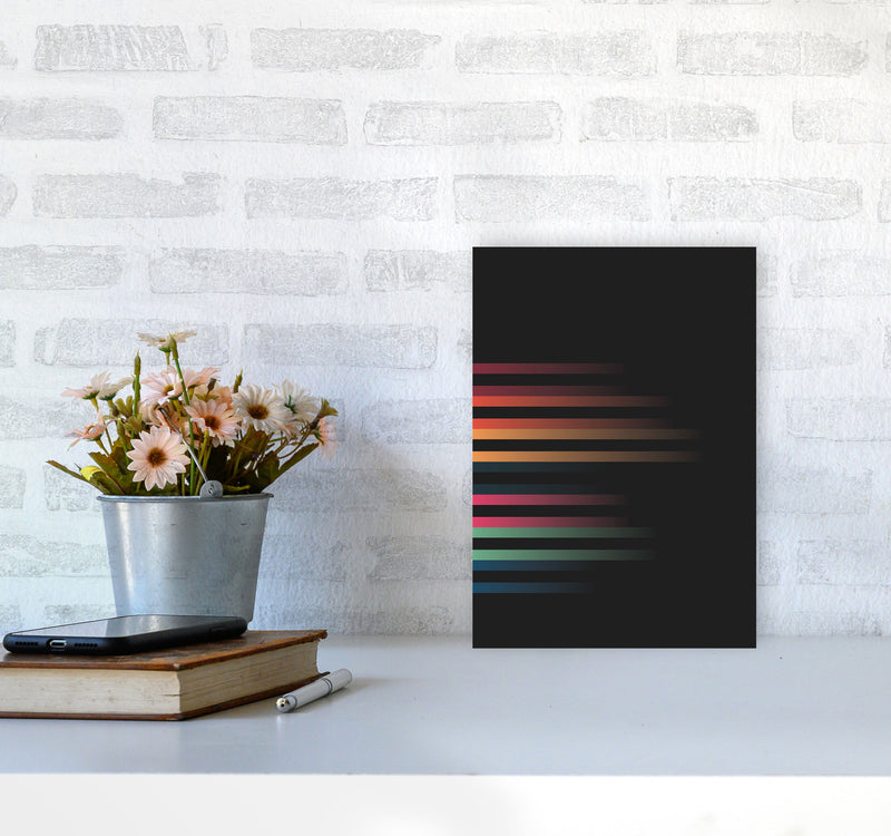 Faded Stripes 1 Art Print by Jason Stanley A4 Black Frame