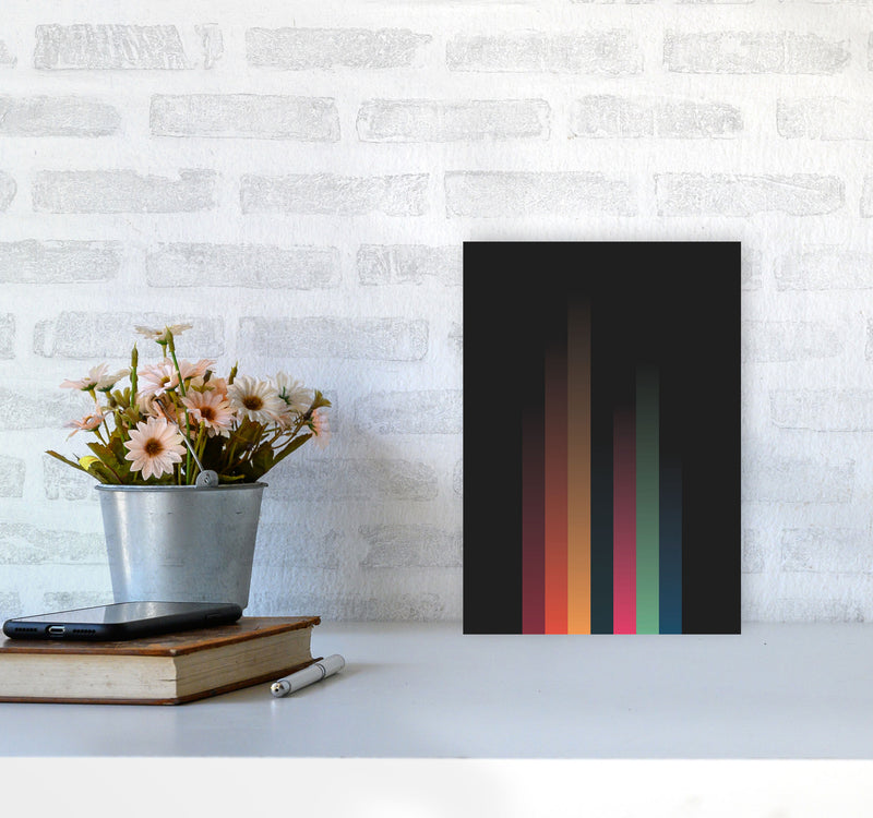 Faded Stripes 3 Art Print by Jason Stanley A4 Black Frame