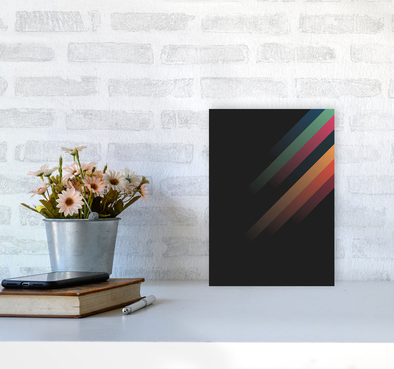 Faded Stripes 2 Art Print by Jason Stanley A4 Black Frame