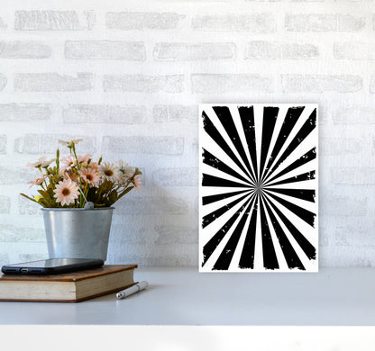 Black Sun Rays Art Print by Jason Stanley A4 Black Frame