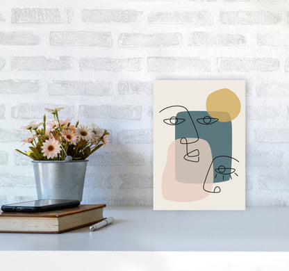Abstract Faces Art Print by Jason Stanley A4 Black Frame