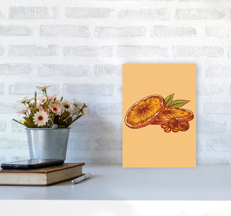 Orange Slices Art Print by Jason Stanley A4 Black Frame