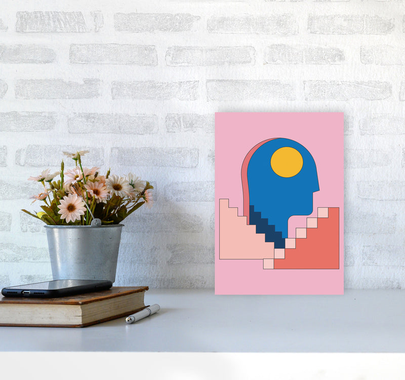 Keep Climbing Art Print by Jason Stanley A4 Black Frame