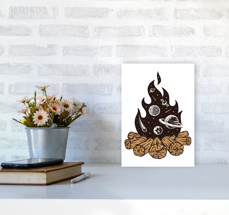 Mystical Fire Art Print by Jason Stanley A4 Black Frame