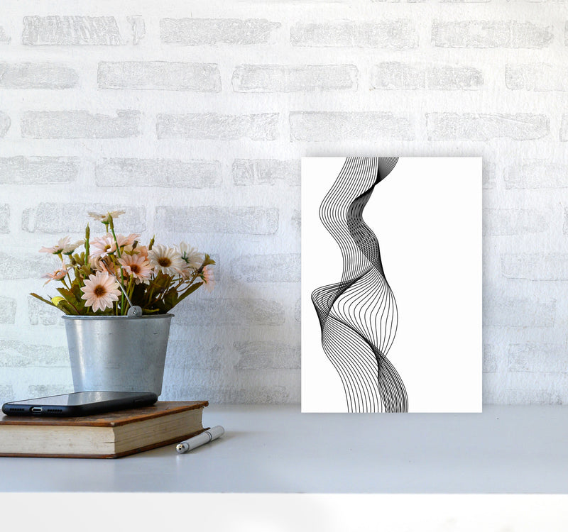 Line Wobbles Art Print by Jason Stanley A4 Black Frame