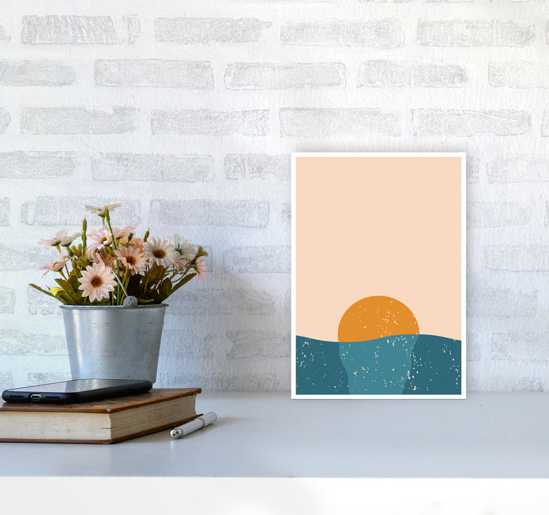 Melty Sunset Art Print by Jason Stanley A4 Black Frame