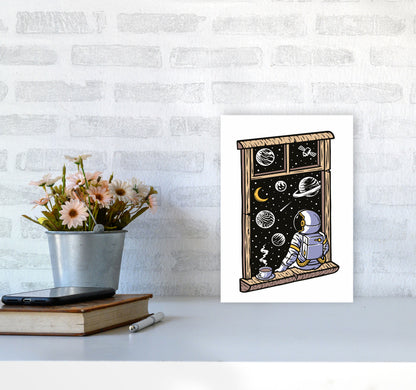 Planet Views Art Print by Jason Stanley A4 Black Frame
