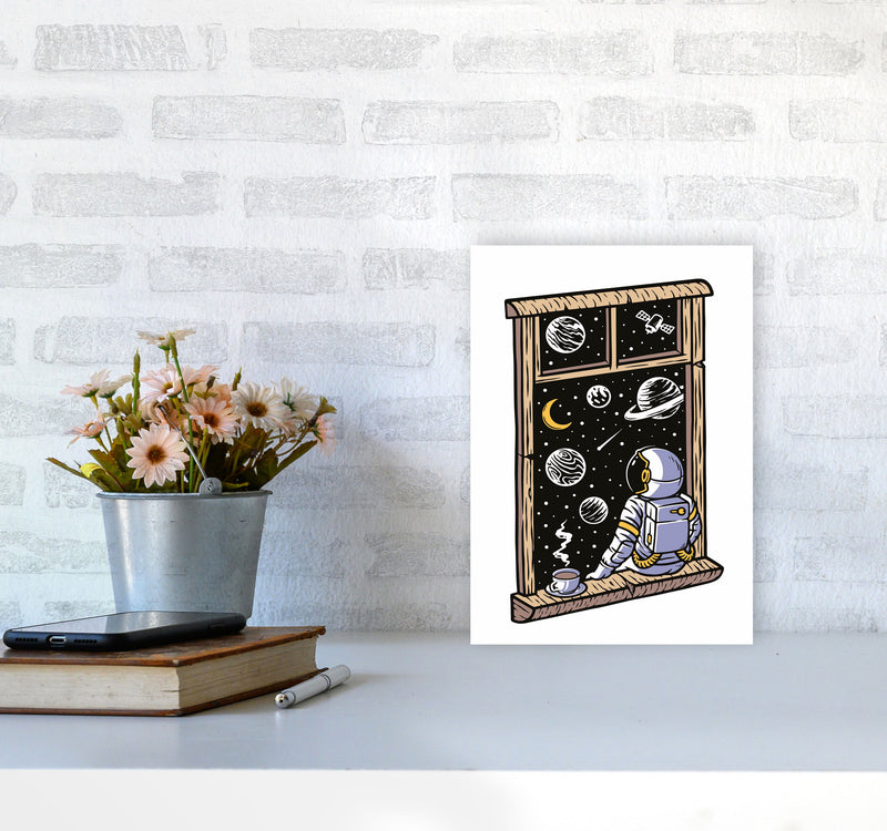 Planet Views Art Print by Jason Stanley A4 Black Frame