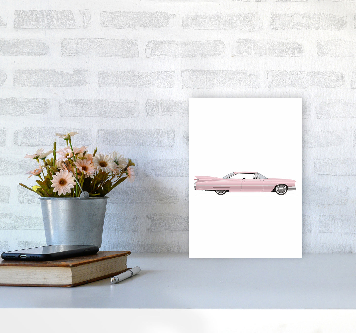 Pink Classic Art Print by Jason Stanley A4 Black Frame