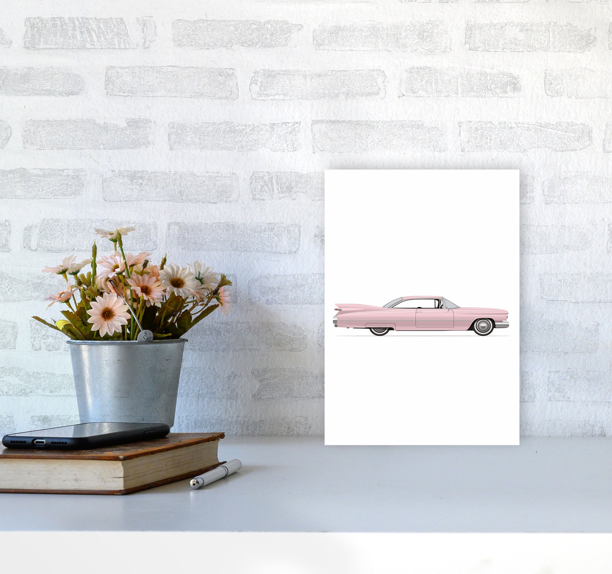 Pink Classic Art Print by Jason Stanley A4 Black Frame