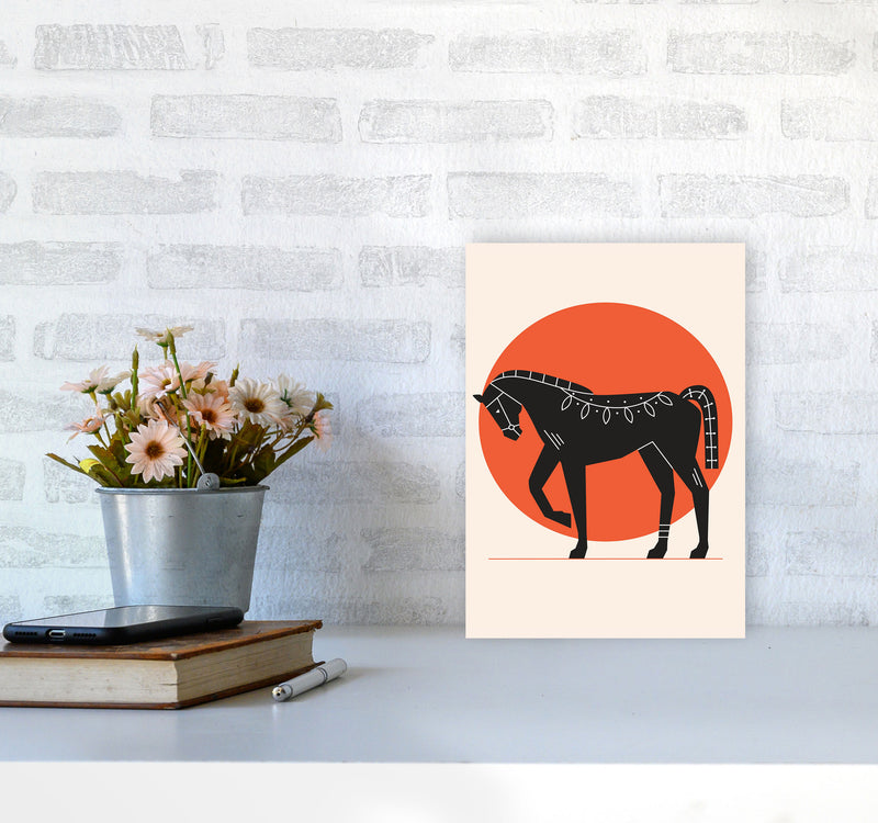 Proud Horse Art Print by Jason Stanley A4 Black Frame