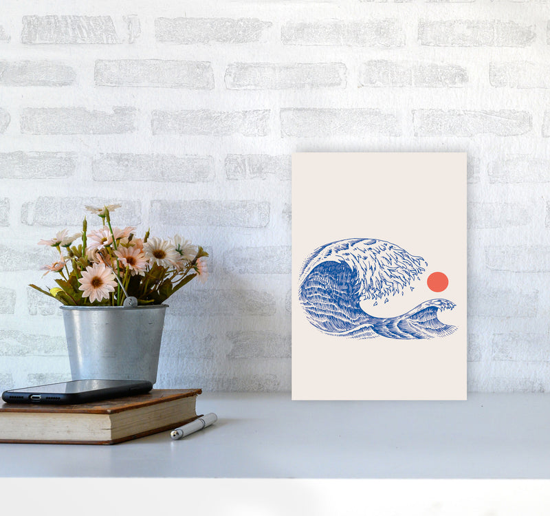 The Wave II Art Print by Jason Stanley A4 Black Frame