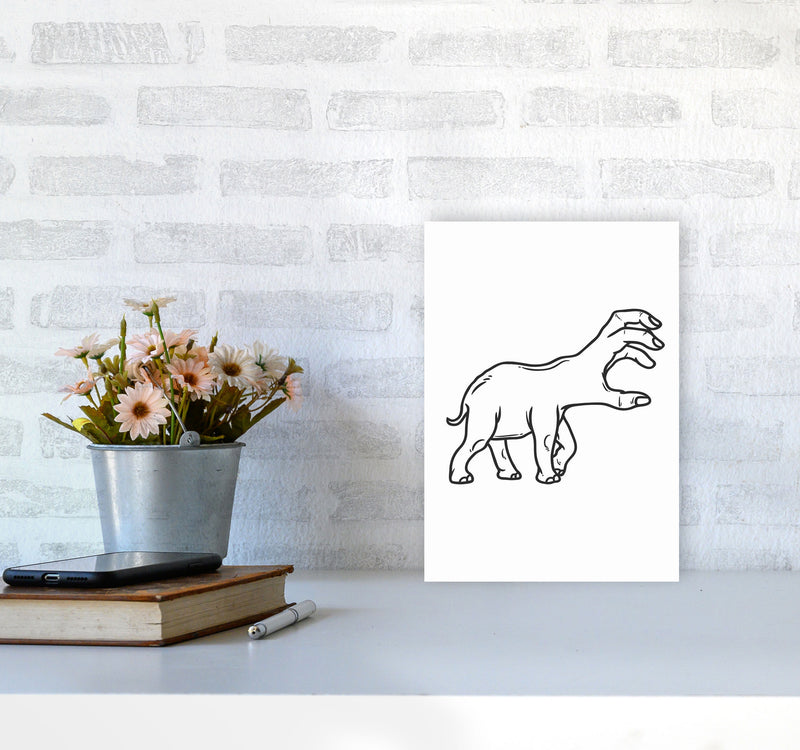 Hand-Head Art Print by Jason Stanley A4 Black Frame