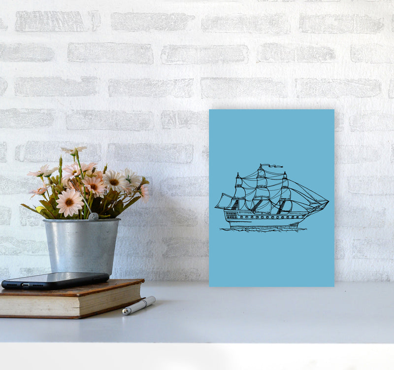 Above Sea Art Print by Jason Stanley A4 Black Frame