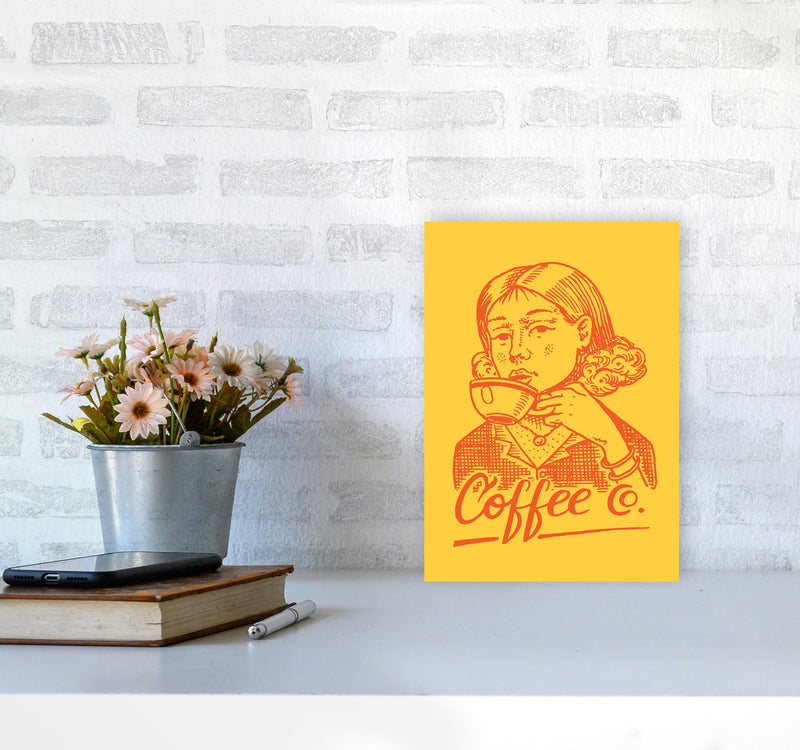 Coffee Art Print by Jason Stanley A4 Black Frame