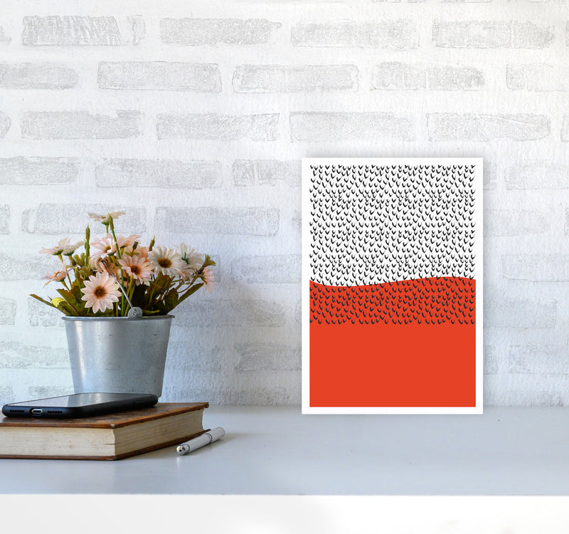 Red Vibe Art Print by Jason Stanley A4 Black Frame
