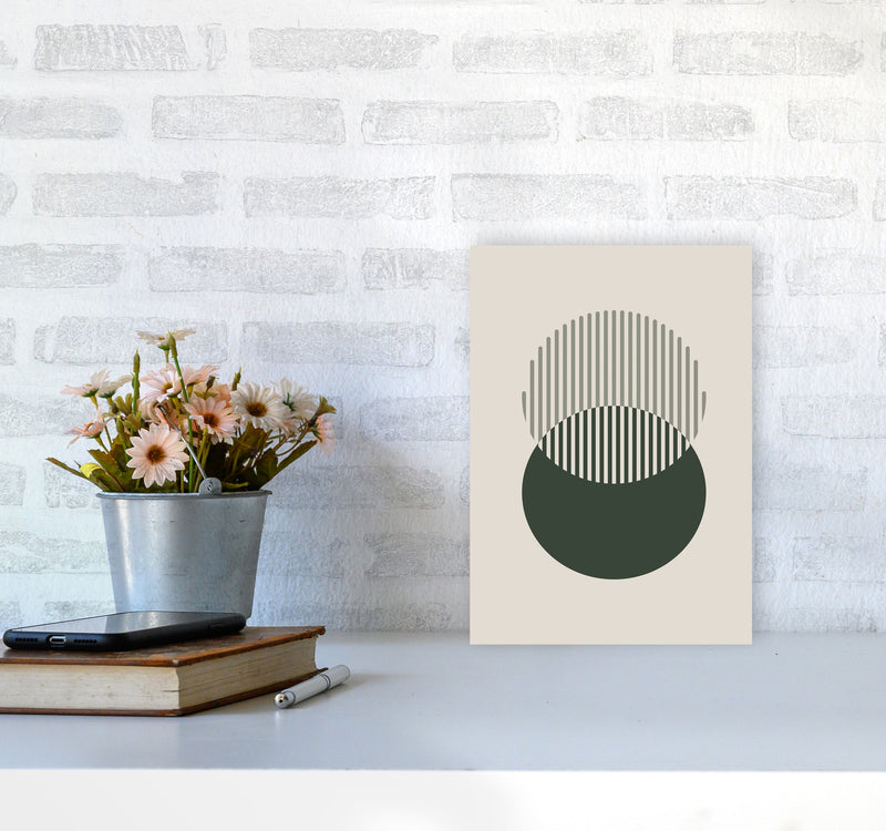 Minimal Abstract Circles III Art Print by Jason Stanley A4 Black Frame