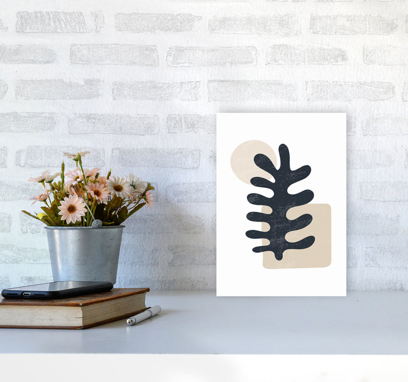 Minimal Abstract Algae III Art Print by Jason Stanley A4 Black Frame