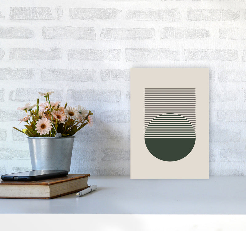 Minimal Abstract Circles I Art Print by Jason Stanley A4 Black Frame
