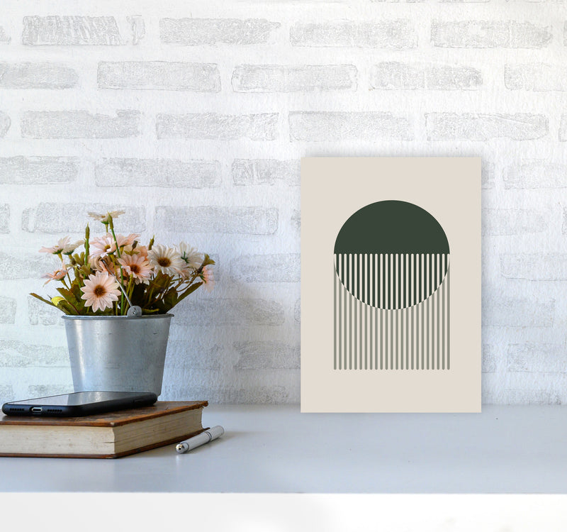 Minimal Abstract Circles IIII Art Print by Jason Stanley A4 Black Frame