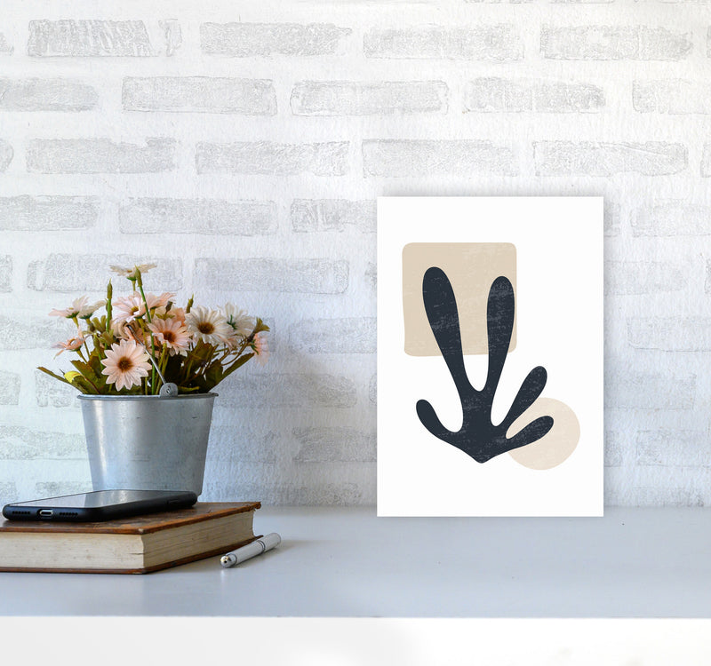 Minimal Abstract Algae II Art Print by Jason Stanley A4 Black Frame